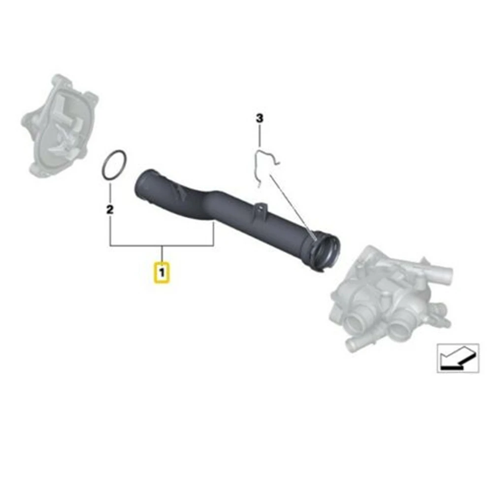 9800661880 1351VF водяной шланг для охлаждающей жидкости двигателя с металлическим