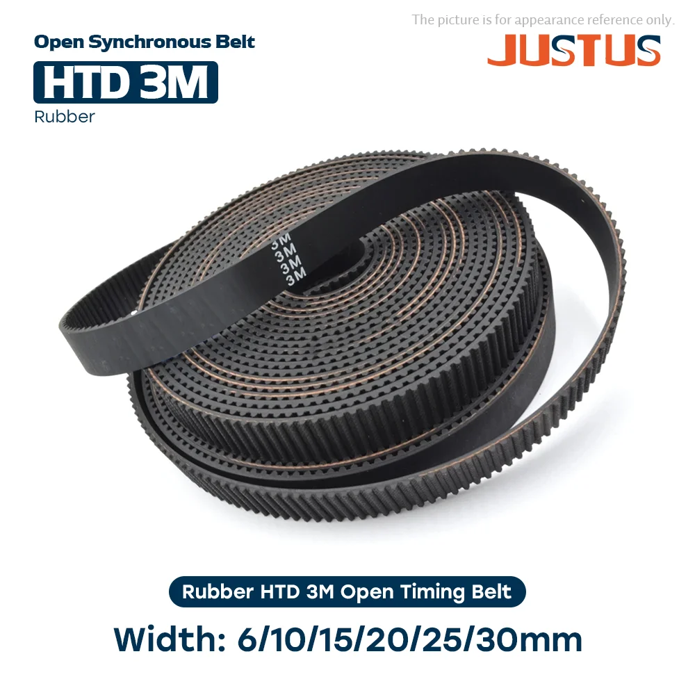 

Ремень ГРМ с резиновым отверстием для 3D-принтера, ширина 3 м, 6/10/15/20/25/30 мм