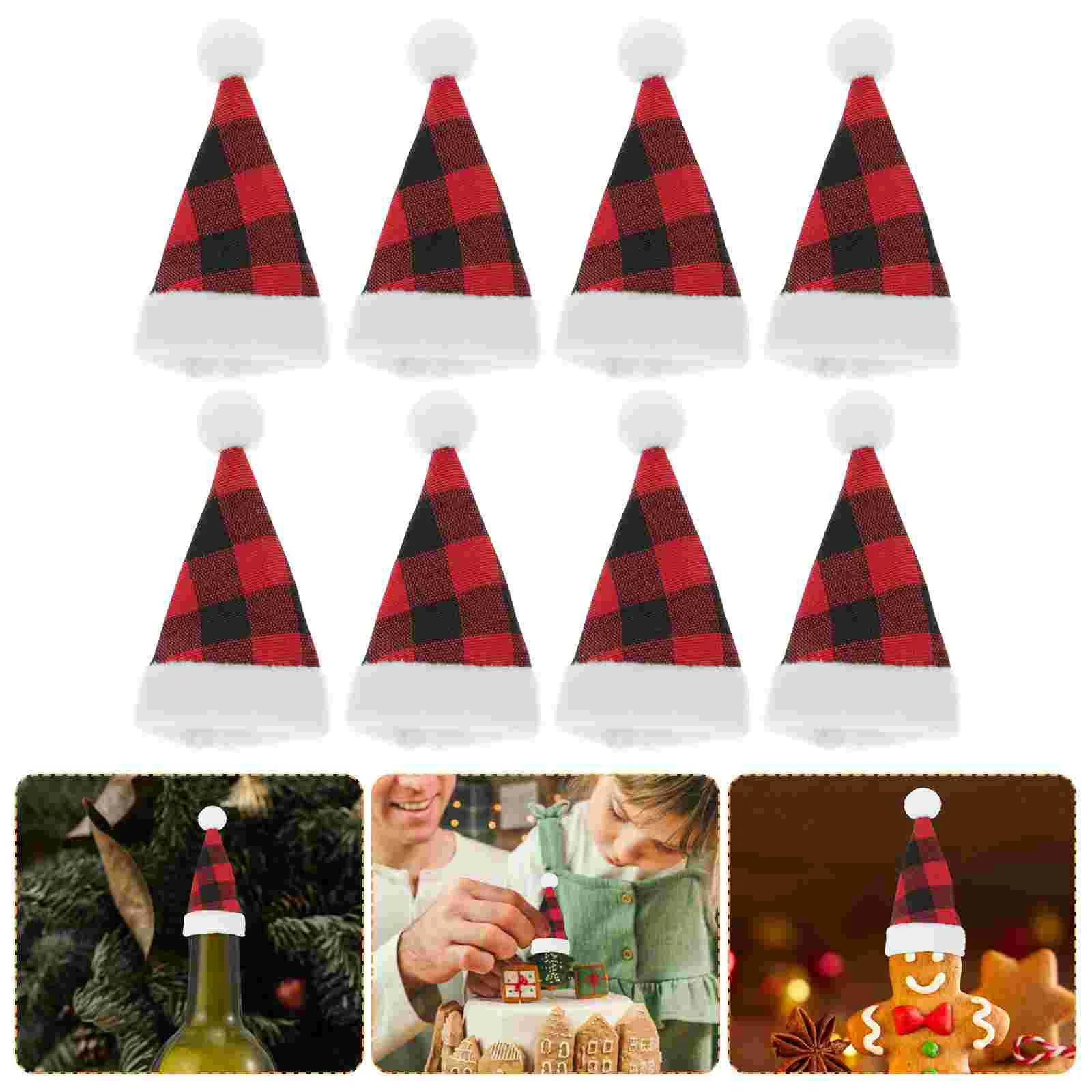 

Christmas Hat Holder Silverware Santa Party Plaid Minicraftutensil Bottlebuffalo Holders Crafts Supplies Candy Diy Hatsaccessory