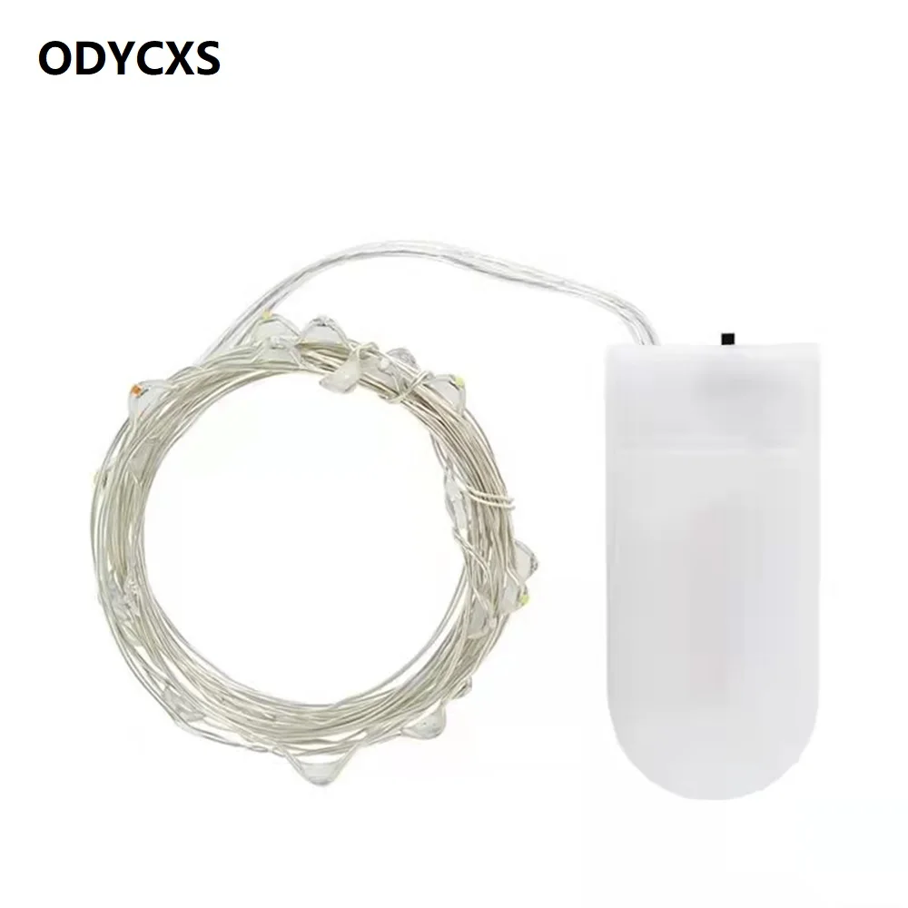 

Waterproof Copper Wire LED String Lights CR2032 Battery Powered Mini Christmas Fairy Garland Wedding Party Gift Decoration Light