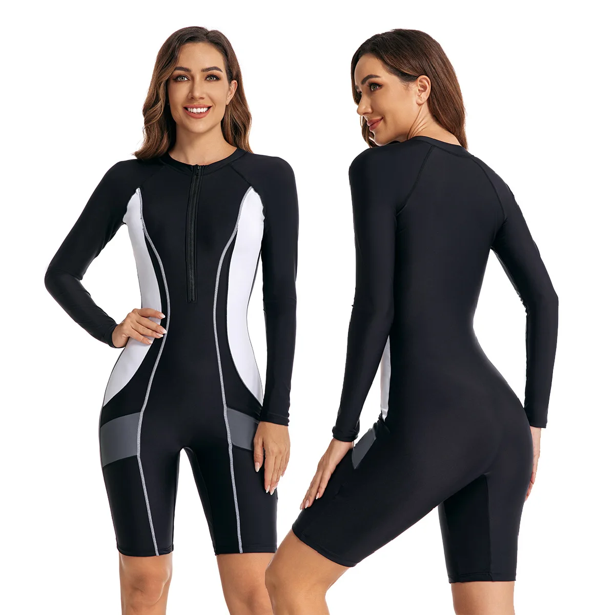 

Women's Swimwear 2023 Summer One Piece Long Sleeved Surf Suit Sunscreen Women's Swimsuit Diving Suit Sexy Swimsuit