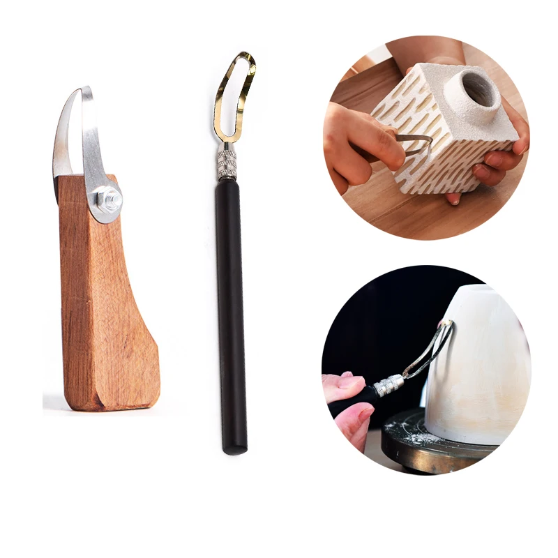 Toothed Bamboo Scraper Clay Sculpture Trimming Knife Wood Mud Pressing Texture Pottery Tools