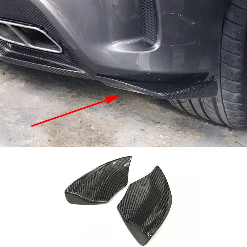 Varis Style Carbon fiber Rear Lip Splitter Rear Side Valences Diffuser For BENZ W176 A200 A260 A45