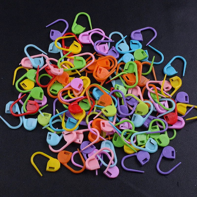 

Poemy 100pc Mix Color Plastic Knitting Tools Locking Stitch Markers Crochet Latch Knitting Tools Needle Resin Small Clip Hook