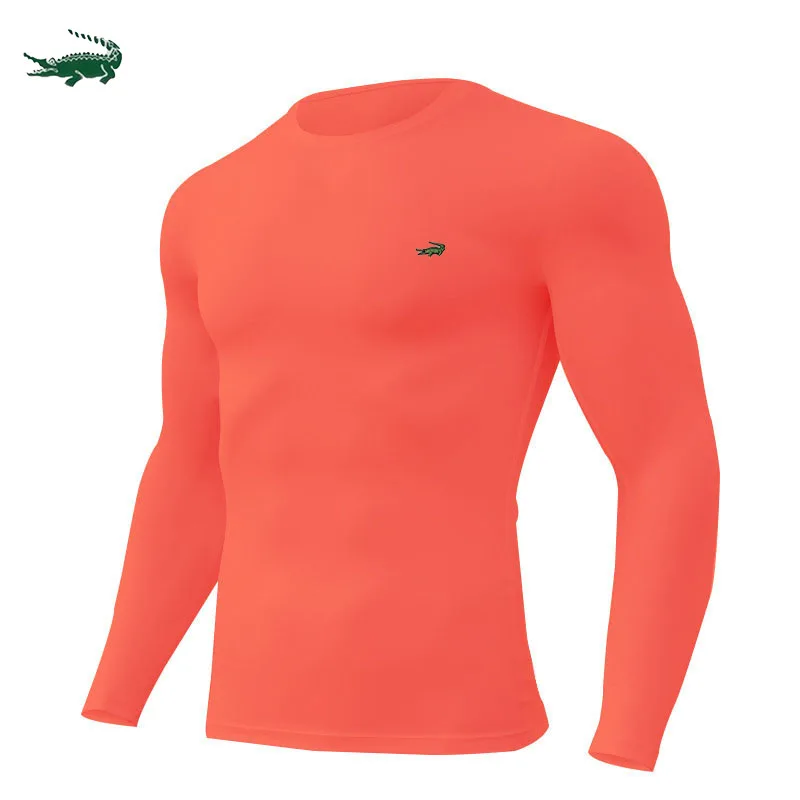 

Muscle 2023 New Sports Fitness Brother Four Seasons Quick Drying Tight Running Training Trend Fashion Long Sleeve T-shirt Men