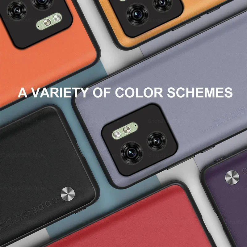 Однотонный Кожаный противоударный защитный чехол для Motorola Edge 40 Edge40 мягкая