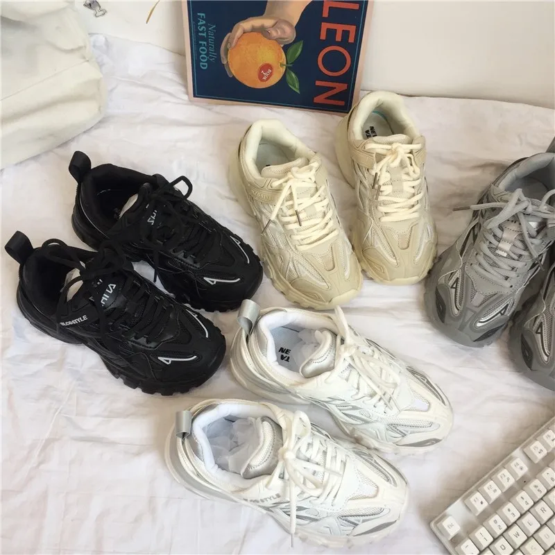 Mr Co Korean Version Of Hong Kong Style Shoes Female Chic Casual Student Retro Old Shoes Tide Ins Super Hot Wild Bf Sports Shoes