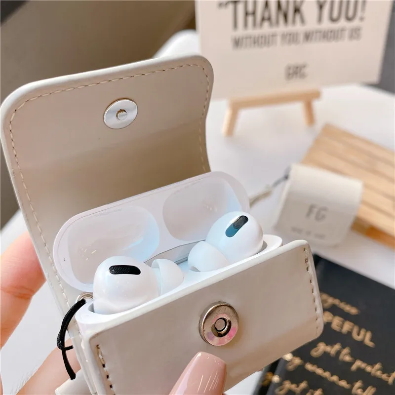 

Fashion Mini Bag Headphone Cases For Airpods Luxury Leather Bag Wireless Earphone Covers For AirPods Pro Soft Headset Protector