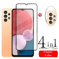 4 in 1 for samsung a13 glass for samsung a13 glass hd 9h full glue cover screen protector for samsung galaxy a 13 a13 lens glass