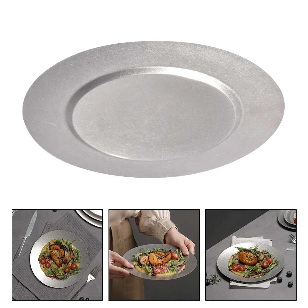 

Stainless Steel Plate Dessert Plate Western Food Plate Outdoor Camping Tableware