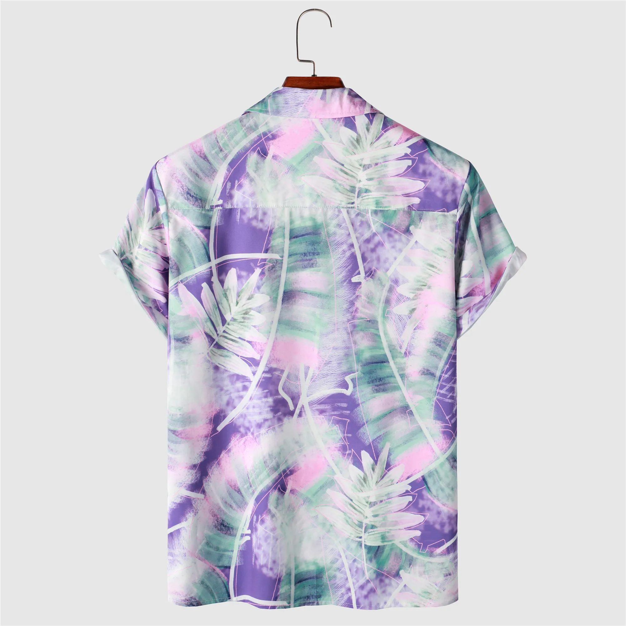 OSCN7 Casual Printed Short Sleeve Shirt Men Street 2022 Hawaii Beach Oversize Women Fashion Harujuku Shirts for Men 2211