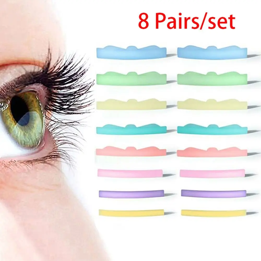 

8 Pairs Eyelashes Perming Rods Silicone 3D Eyelash Reusable Lash Lift Shield Pads Perfect Lasting Eyelash Lifting Makeup Tools