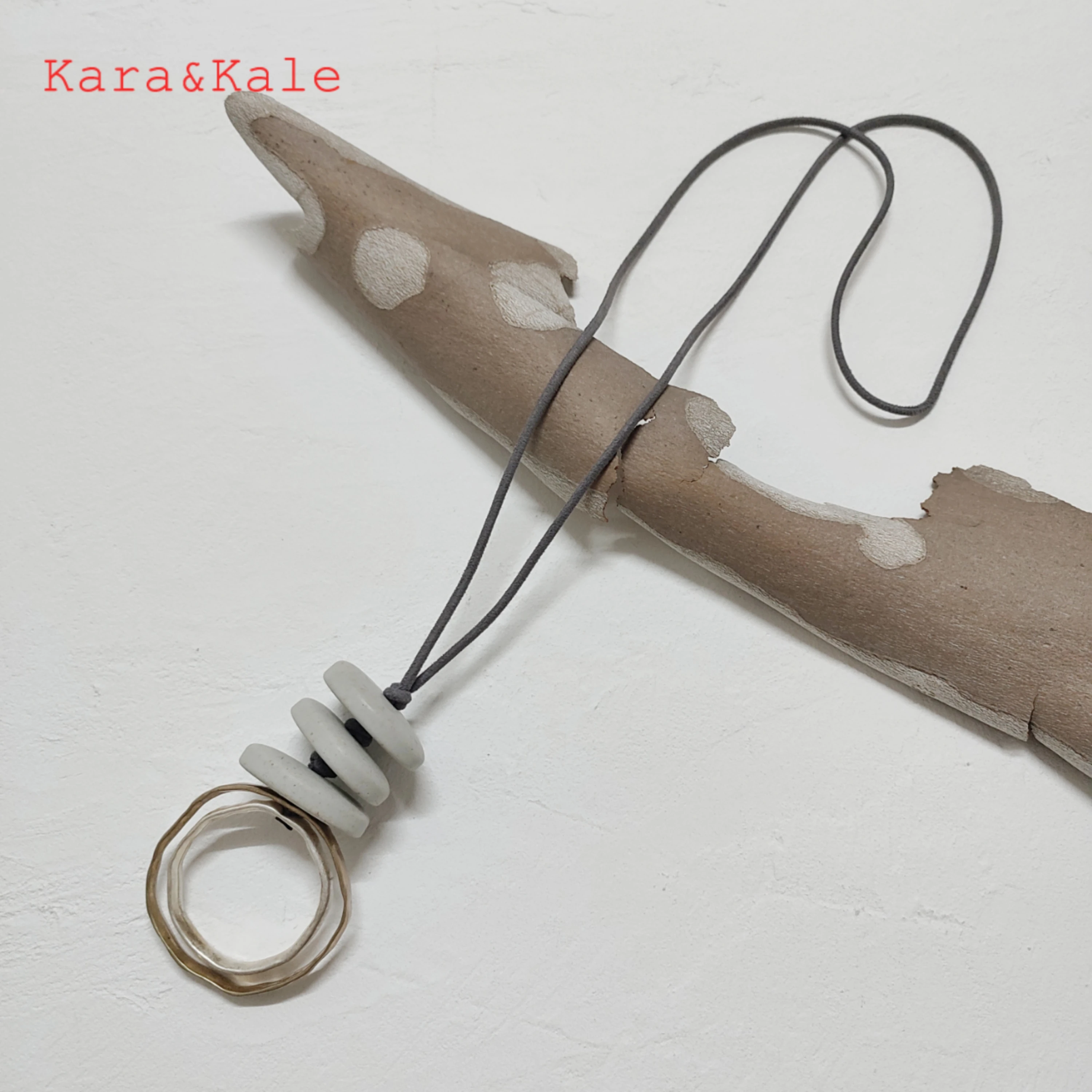 Кара &amp Kale каменные подвески металлические круглые полимерные ожерелья Длинные