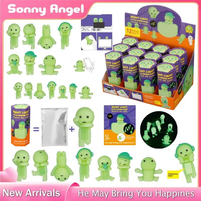 Сонни Ангел Слепая Коробка Ночник Маленький Зеленый Человек Декоративные