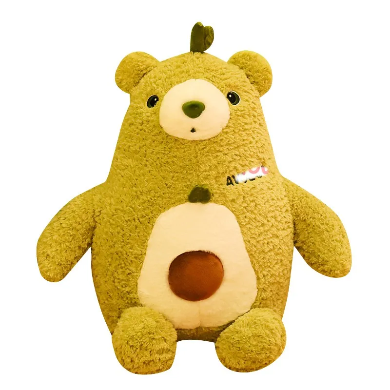 

Kawaii Giant 60cm Green Bear Plush Toys Lovely Soft Fabric Doll Fruit Pillow Home Celebrate Decor Children Loves Gift