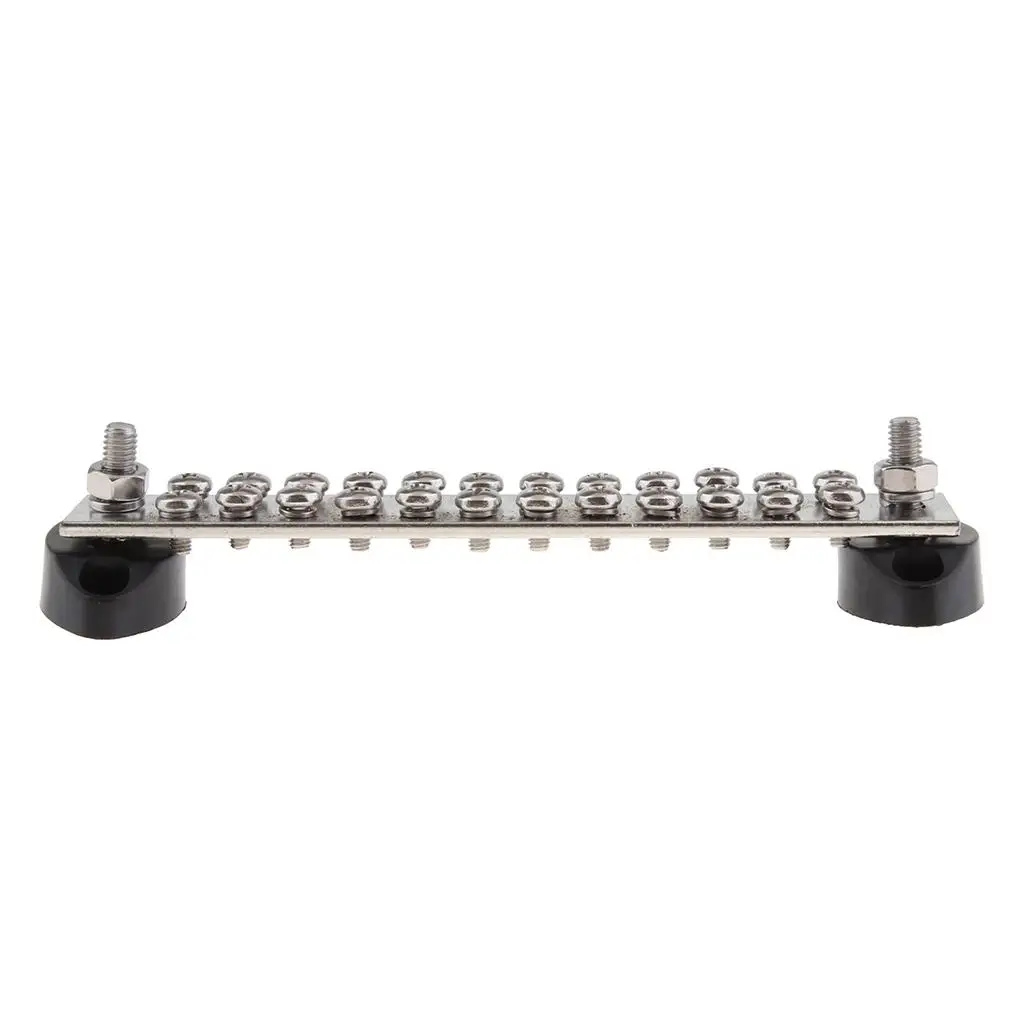 

Marine Boat Rod Nickel 24 Screw Terminal Connection Junction Block Set