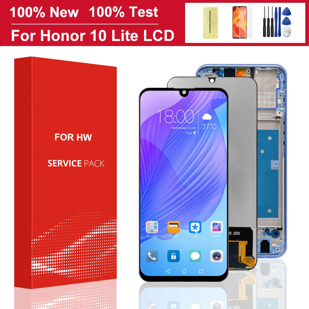 

100% Test New For Huawei Honor 10 lite LCD Display with Touch Screen Digitizer Assembly With Frame For honor 10i HRY-LX1 LCD