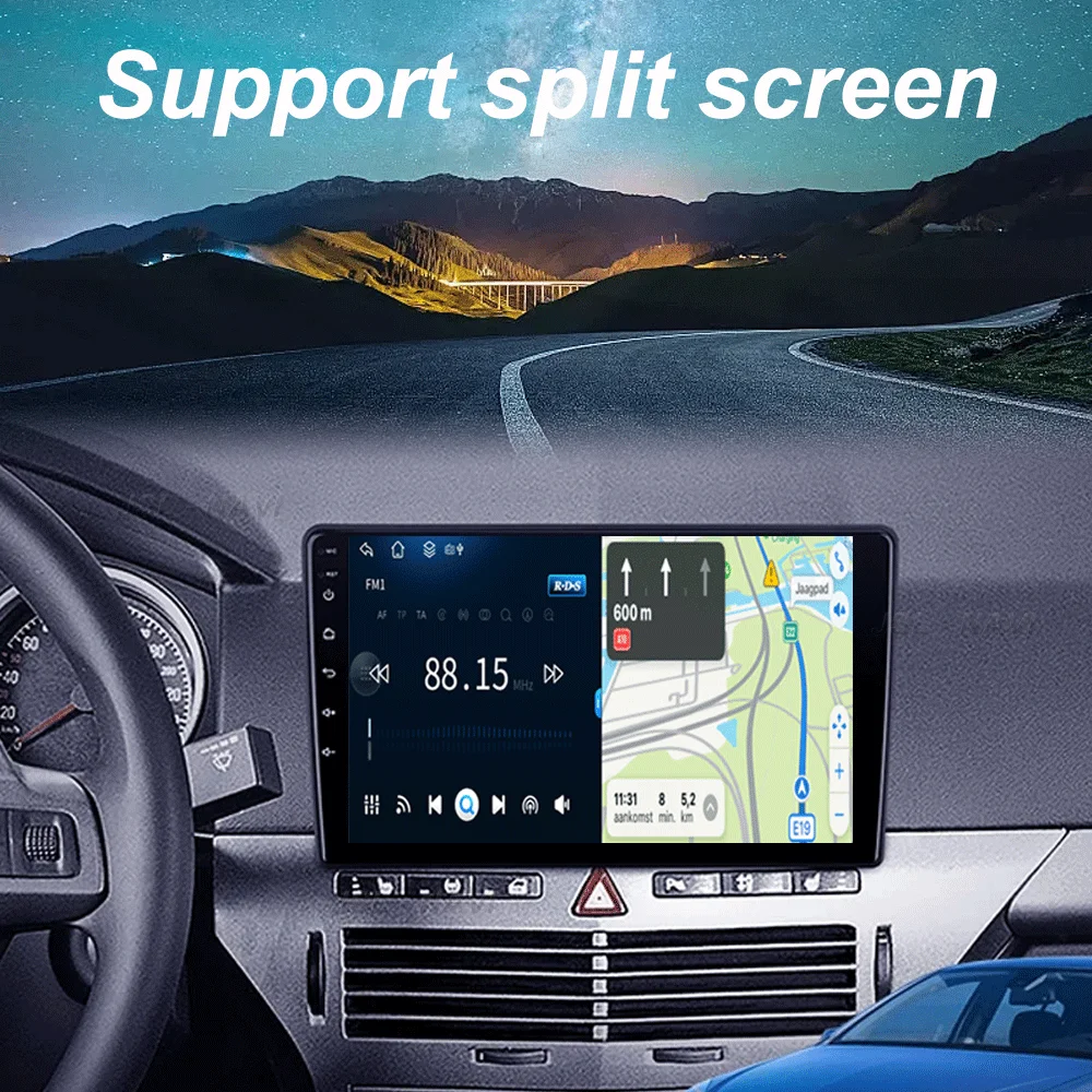 Фото Автомобильный радиоприемник Android 15 Carplay Auto для Opel Astra H 2006 2007 2008-2014 GPS-навигация Видеоплеер 2 Din Стерео DVD Мультимедиа №4