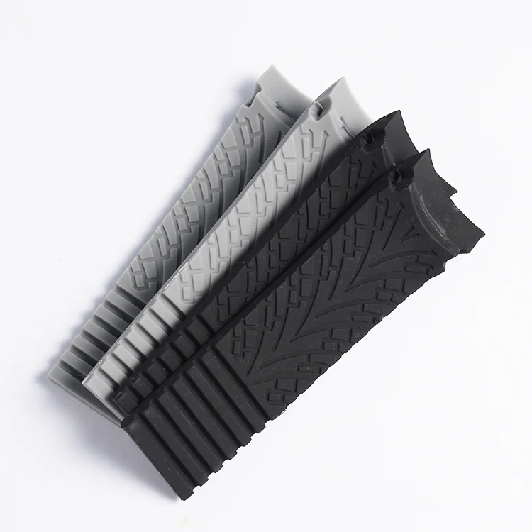 Black Grey New Silicon Rubber Replacement Diver Watch Band Strap For Porsche 24mm