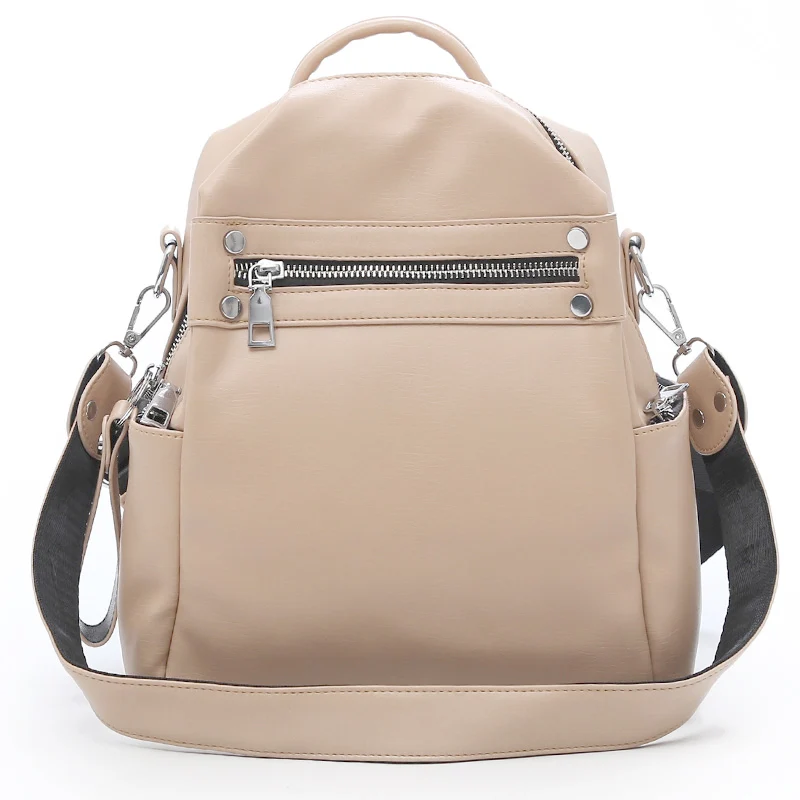 Women Backpack Female 2022 New Shoulder Bag Multi-purpose Casual PU Leather Ladies Small Backpack Travel Bag for Girls Backpack