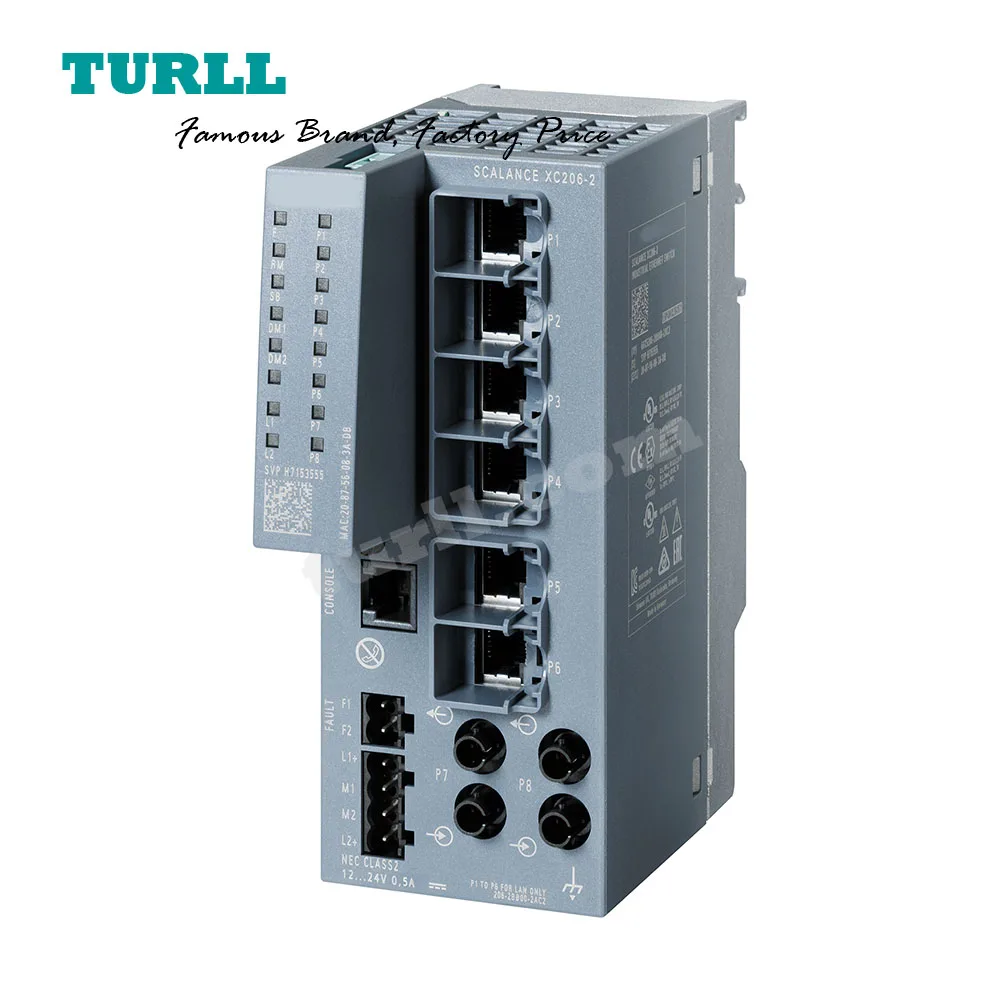 

Original Brand New SCALANCE XC206-2 manageable Layer 2 IE switch; IEC 62443-4-2 6GK5 206 6GK5206-2BB00-2AC2 6GK52062BB002AC2