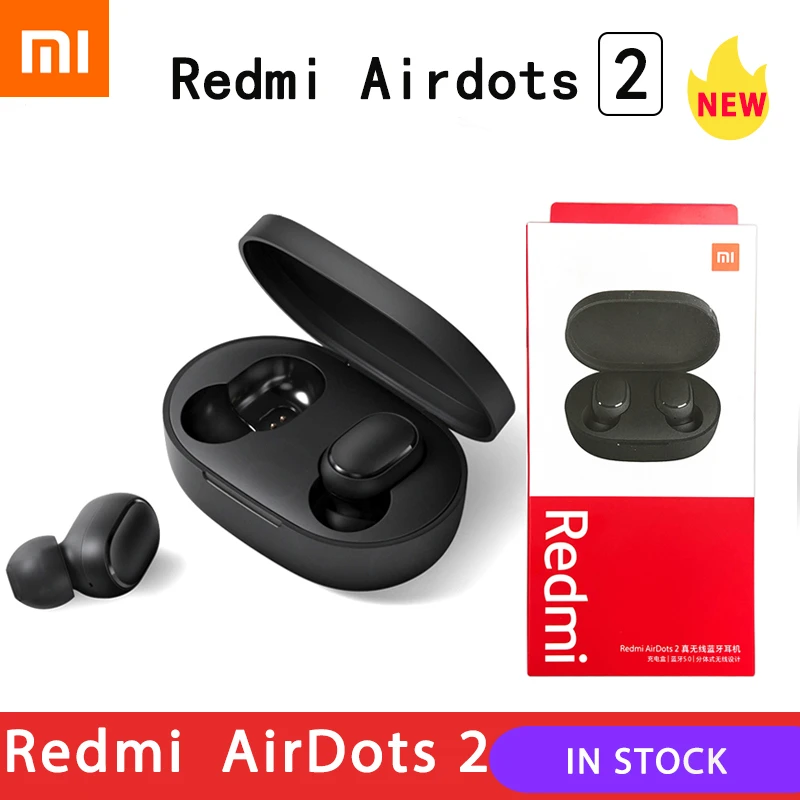 

2022 New Xiaomi Redmi Airdots 2 Tws Earphone Wireless Bluetooth 5.0 Earphone Stereo Noise Reduction Mic Voice Control Earphones