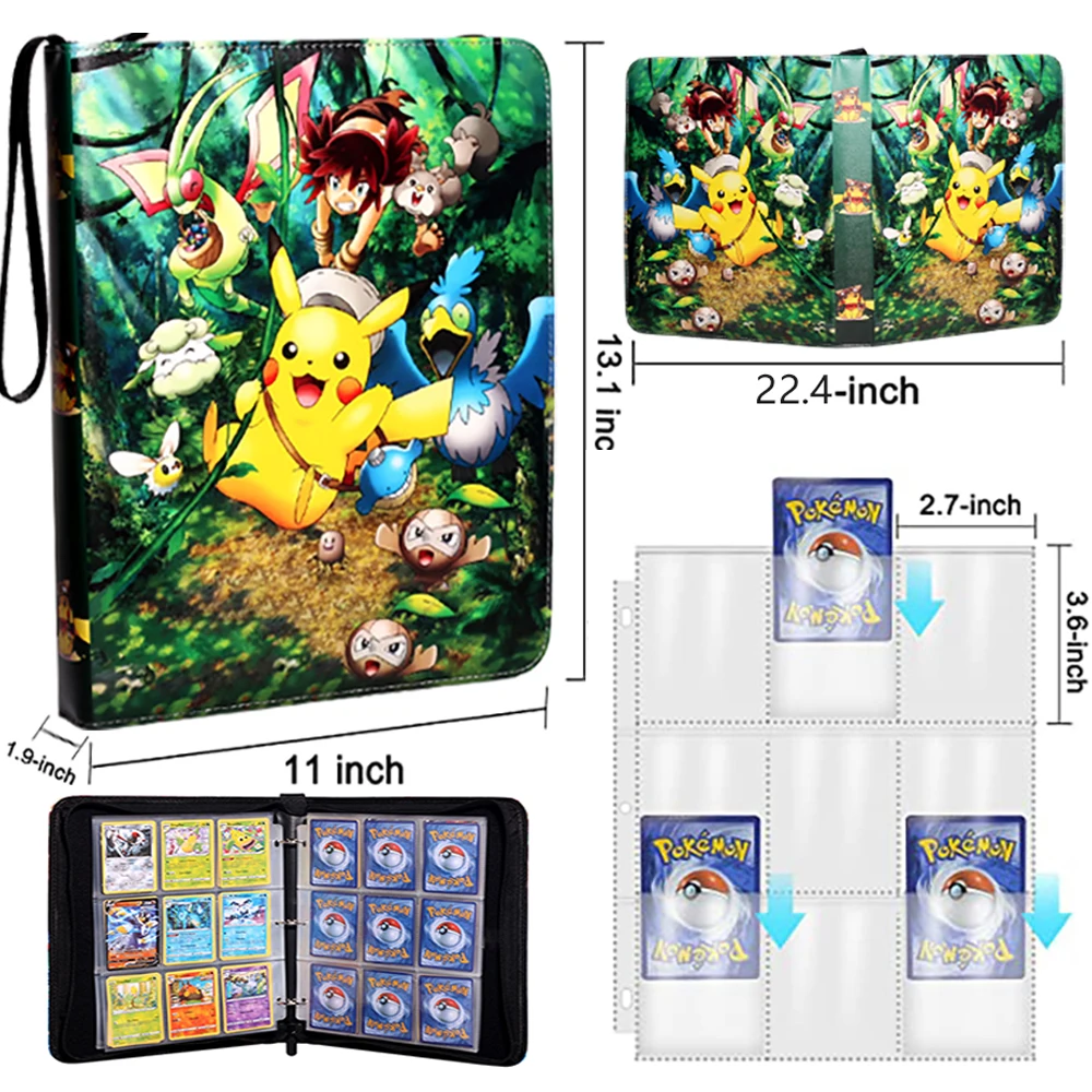 

New Large Capacity Pokemon Cards Album Book For Children Gift Can Holds 720 cards