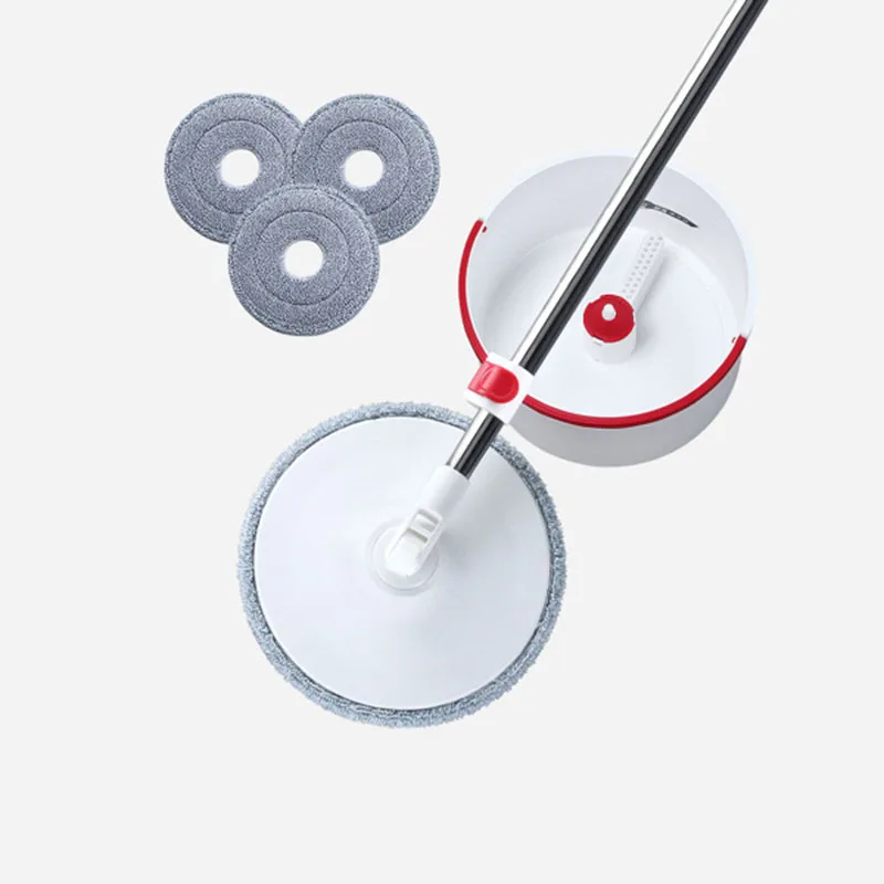 

Swivel Mop & Bucket Wringer Kit Self-Cleaning Mop Adjustable Stainless Steel Handle Can Be Applied To A Variety of Floors