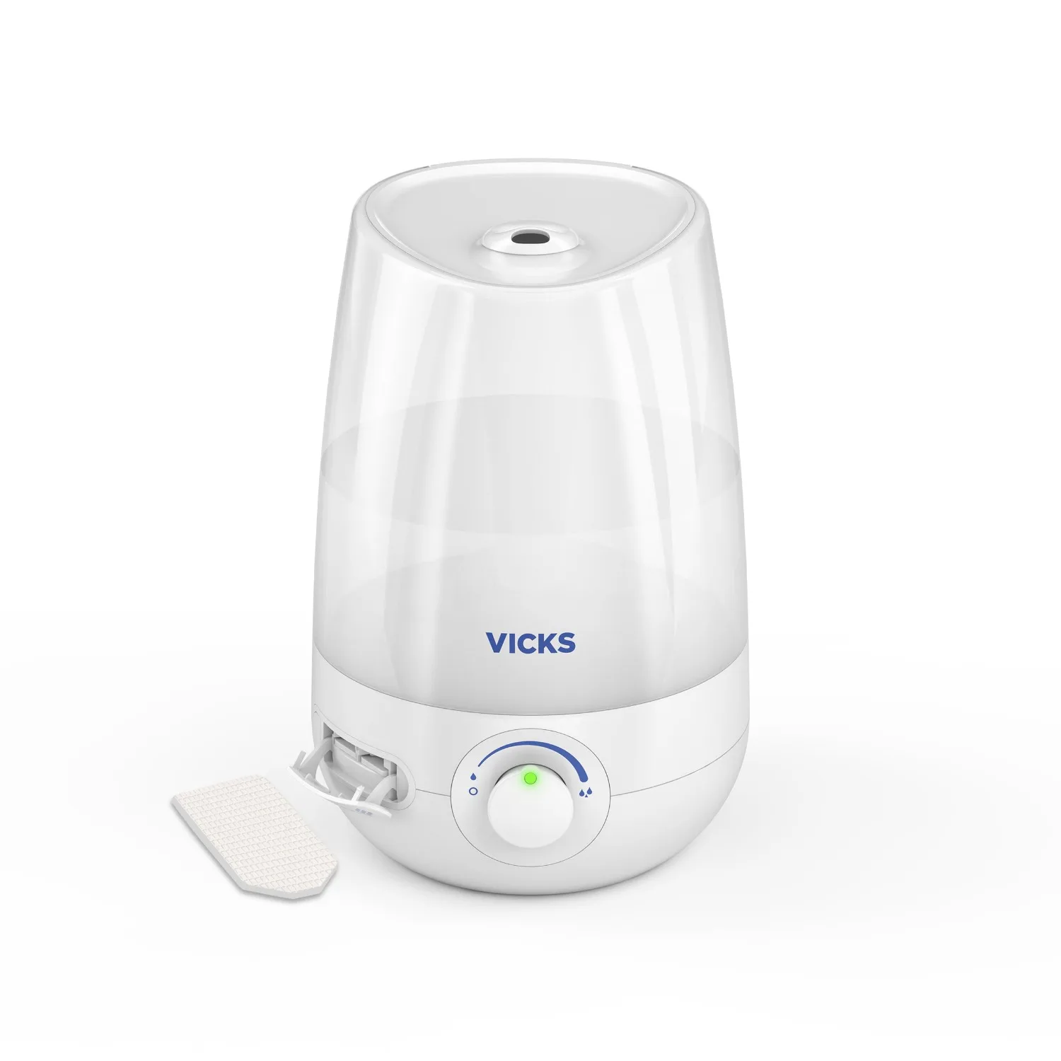 

Portable Humidifier For Home 1 Gallon Filter Free Cool Mist Ultrasonic Humidifier, VUL545, White diffuser