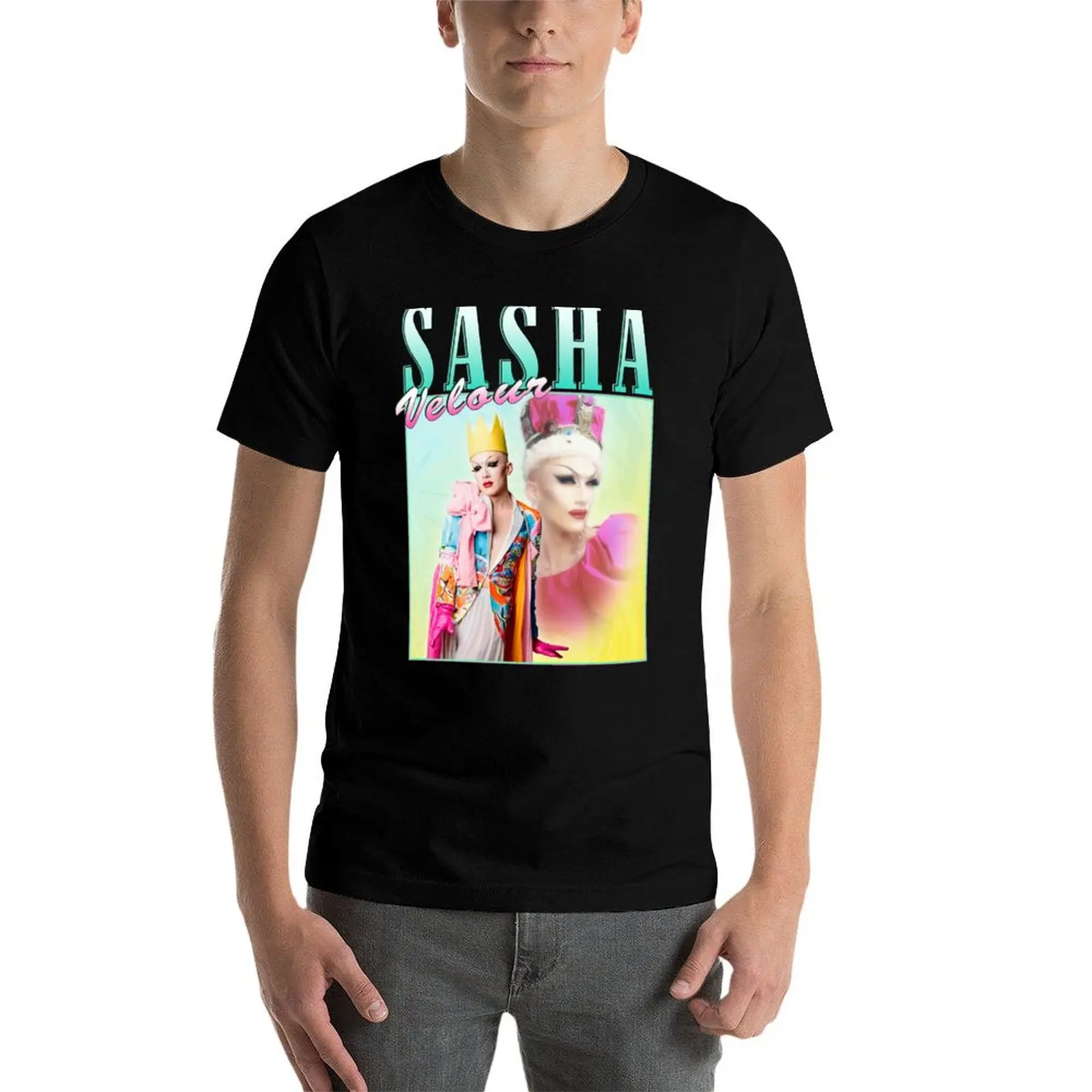 Фото Футболка Sasha Velour в винтажном ретро-стиле, устойчивая к поту, для тренировок №4