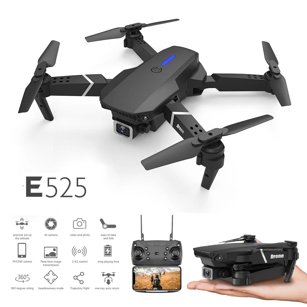 

Дрон E525 с широкоугольной камерой 4k HD, 2022 P, Wi-Fi