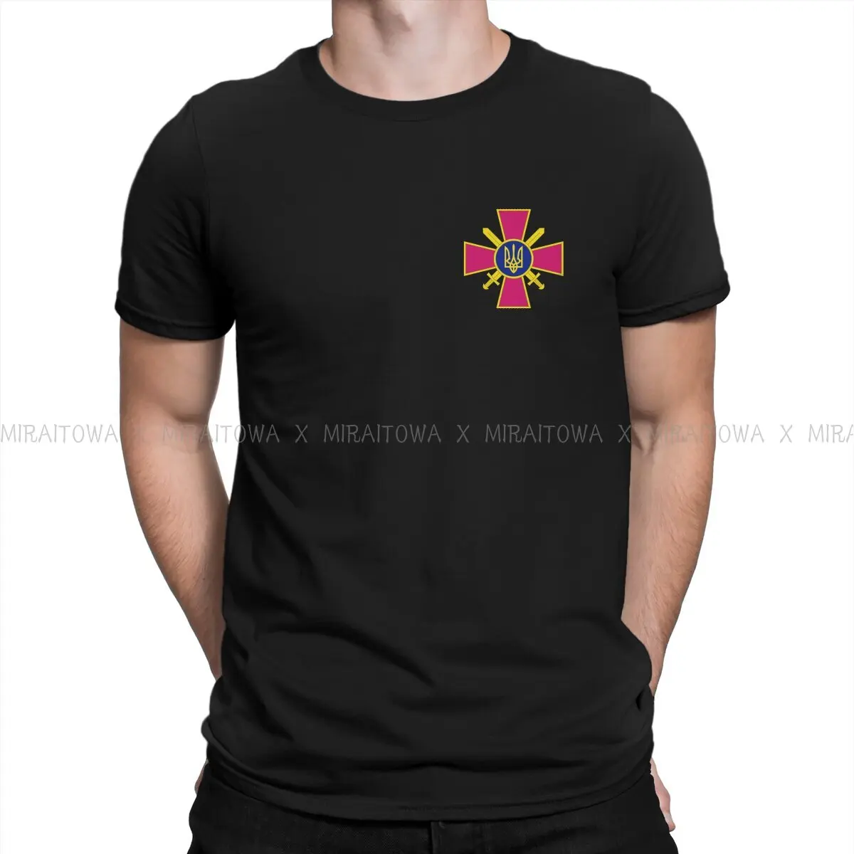 

Ukrainian Ukraine Original TShirts Emblem of the Ukrainian Ground Forces Distinctive Homme T Shirt New Trend Tops 6XL