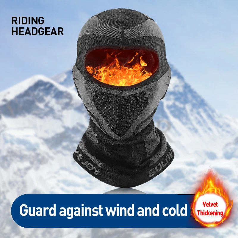 

Autumn and Winter Outdoor Riding Headgear Thickened Warm and Cold-proof Mask Honeycomb Woven Ear Protection Motorcycle Headscarf