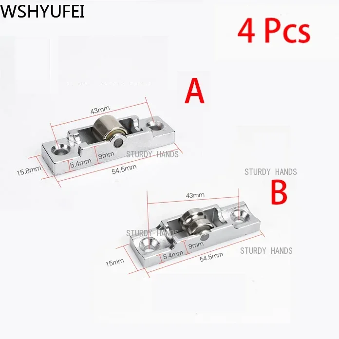 

4 шт./компл. раздвижные двери и оконные ролики из цинкового сплава, одноколесный шкив, раздвижные рельсовые двери, аксессуары, мебельная фурнитура