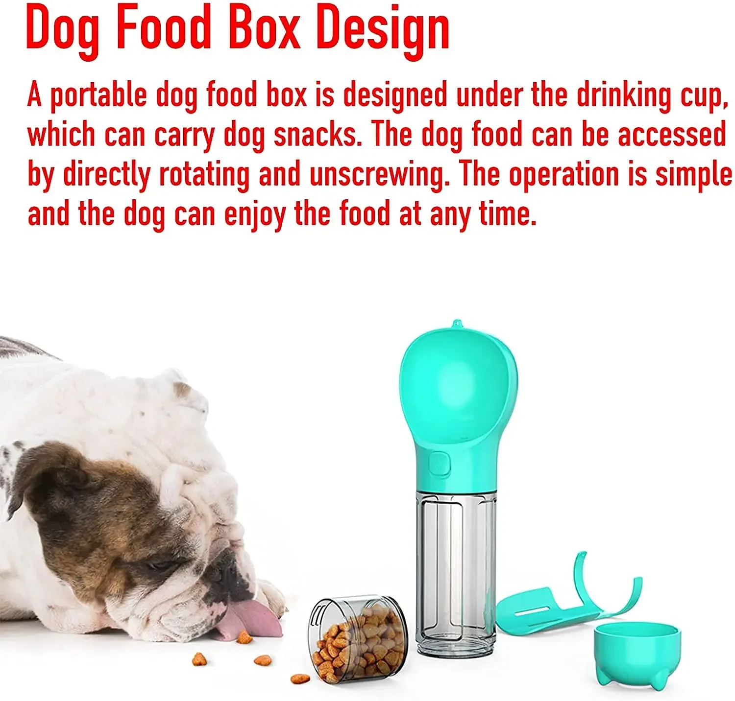 

In Waterer Feeder Food Bottle Bottle Multifunctional Dispenser Water Water Cat Portable Dog 1 4 Poop Bottle Dog Drinker Dog