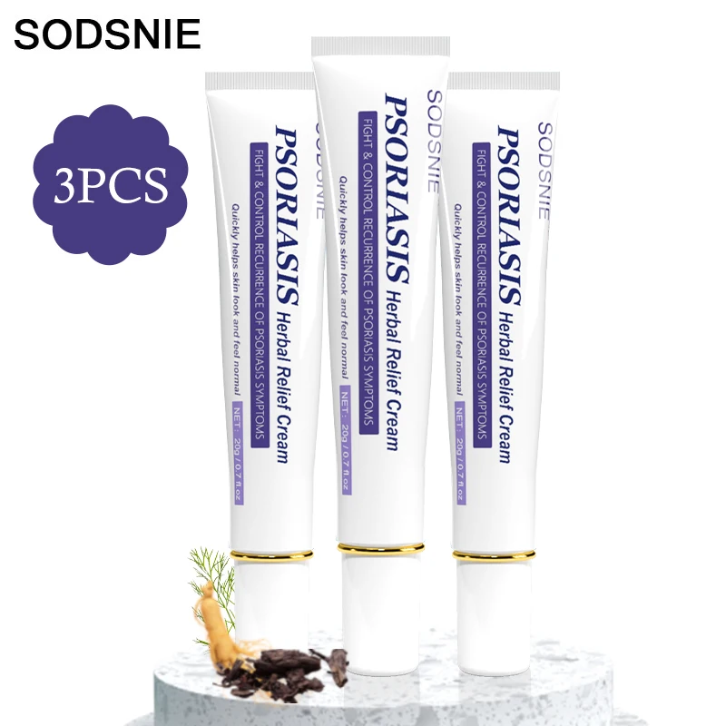 Psoriasis Moisturizing Cream Skin Care Healthy Nourishing Delicate Improve Rough Skin Remove Pigment Brighten Skin 20G * 3PCS