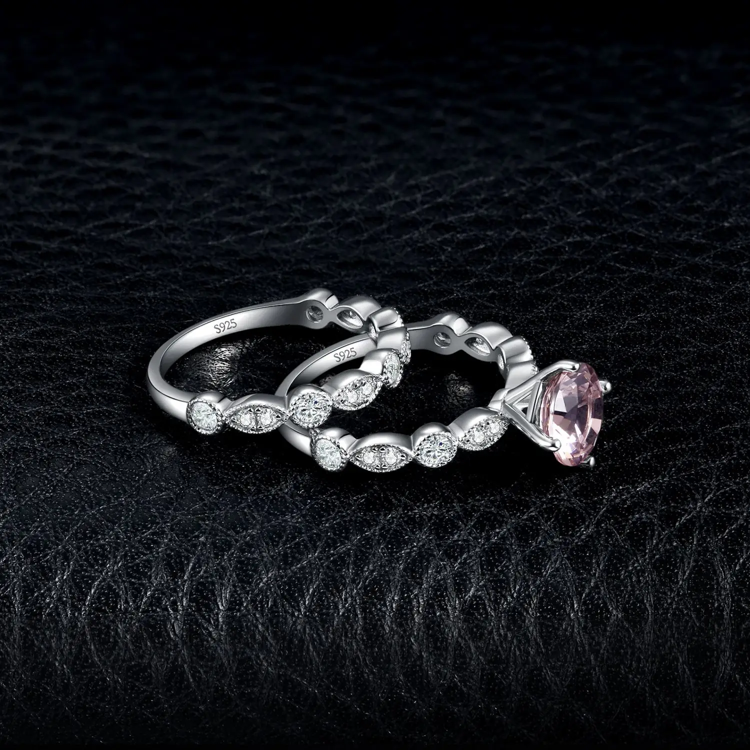 JewelryPalace Infinity 3ct Искусственный розовый морганит сапфир бриллиантовое серебряное