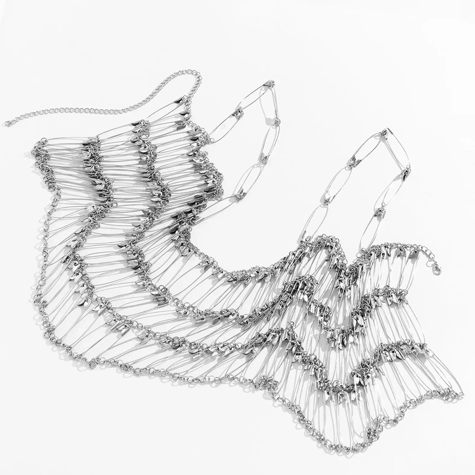 

Trendy Metal Body Chain Bikini Harness Bra Chain Nightclub Beach Women Girls