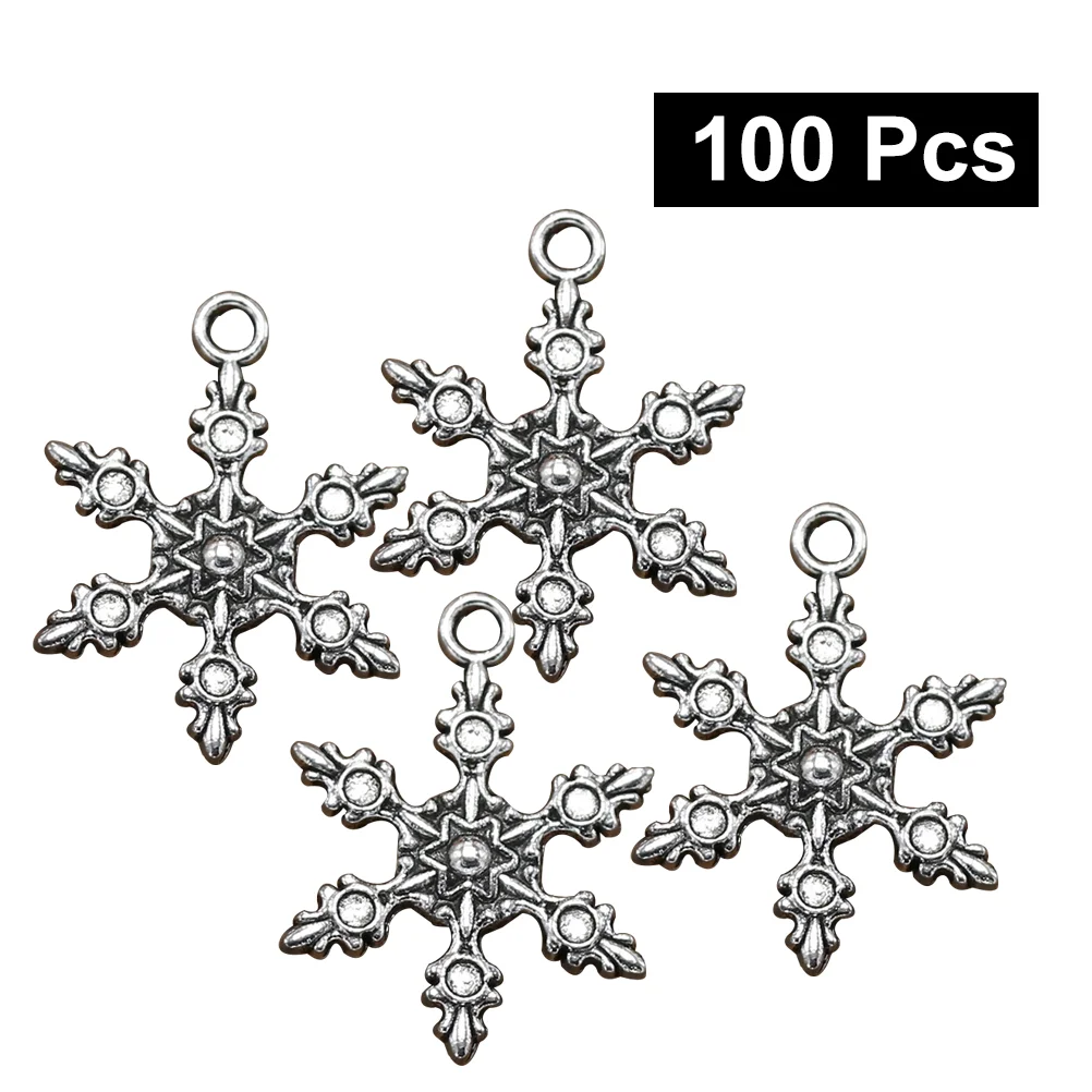 

100pcs Hanging Pendant Creative Lightweight Snowflake Painted Bell for Holidays Festival