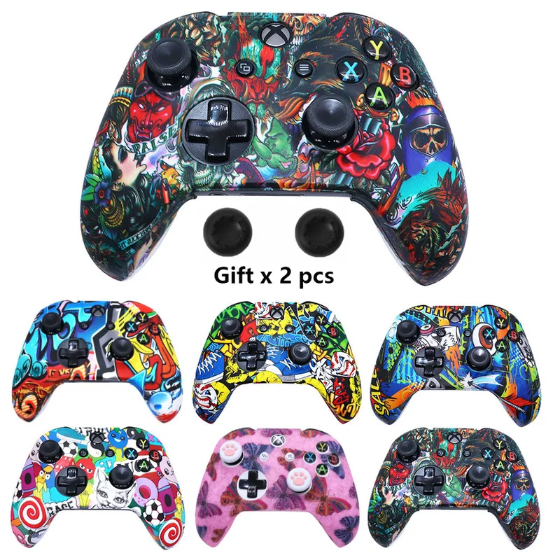New Silicone Gamepad Protective Case Skin For XBox One Slim Controller Protector Camouflage Controle Cover Joystick For XBOXONES