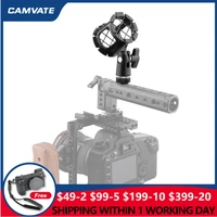 camvate camera universal adjustable microphone support suspension shock mount with 14 thread screw mount for shoes boompoles