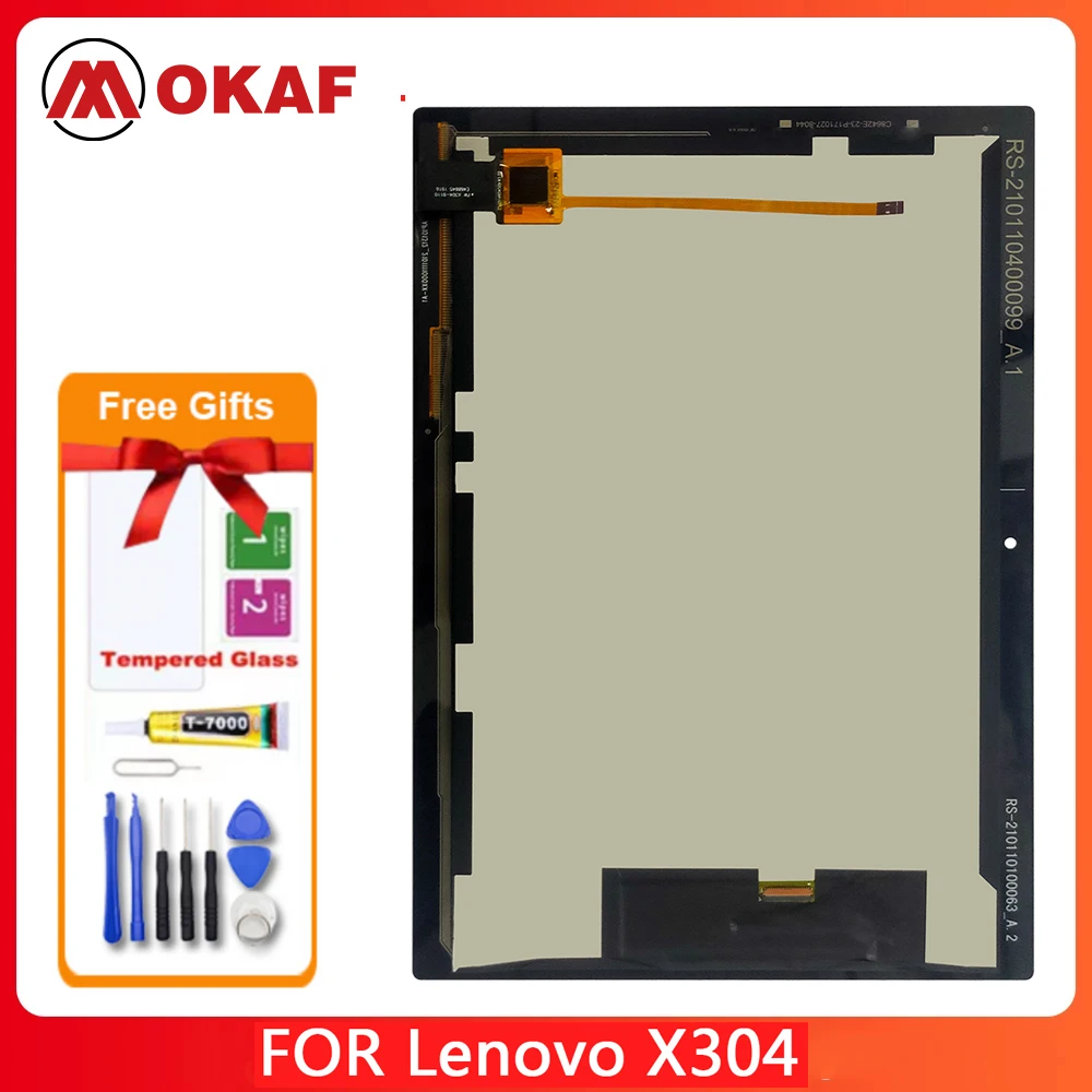 

OKANFU New Original For Lenovo Tab 4 X304 TB-X304L TB-X304F TB-X304N/X 10.1" LCD Display Matrix Module Touch Screen Panel Digiti