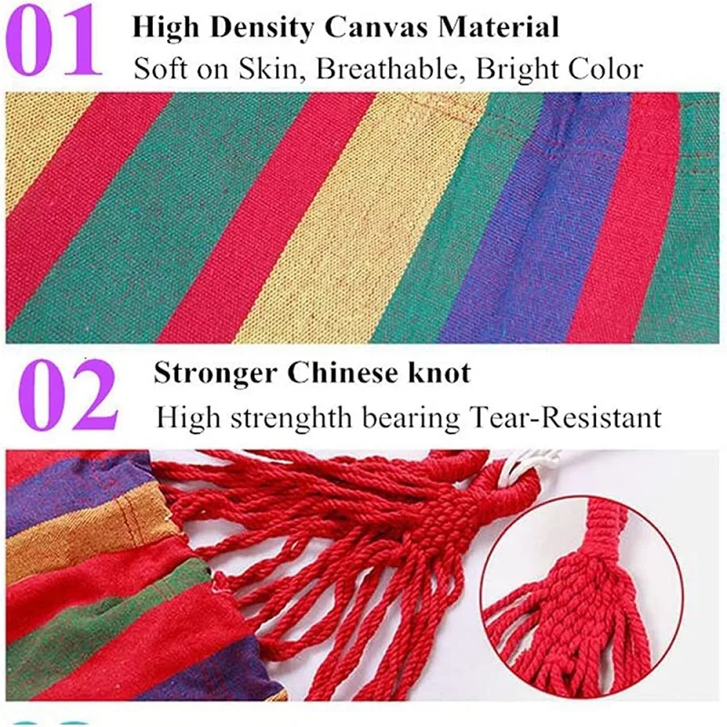 Портативный гамак подвесная койка из холщовой ткани для отдыха на открытом