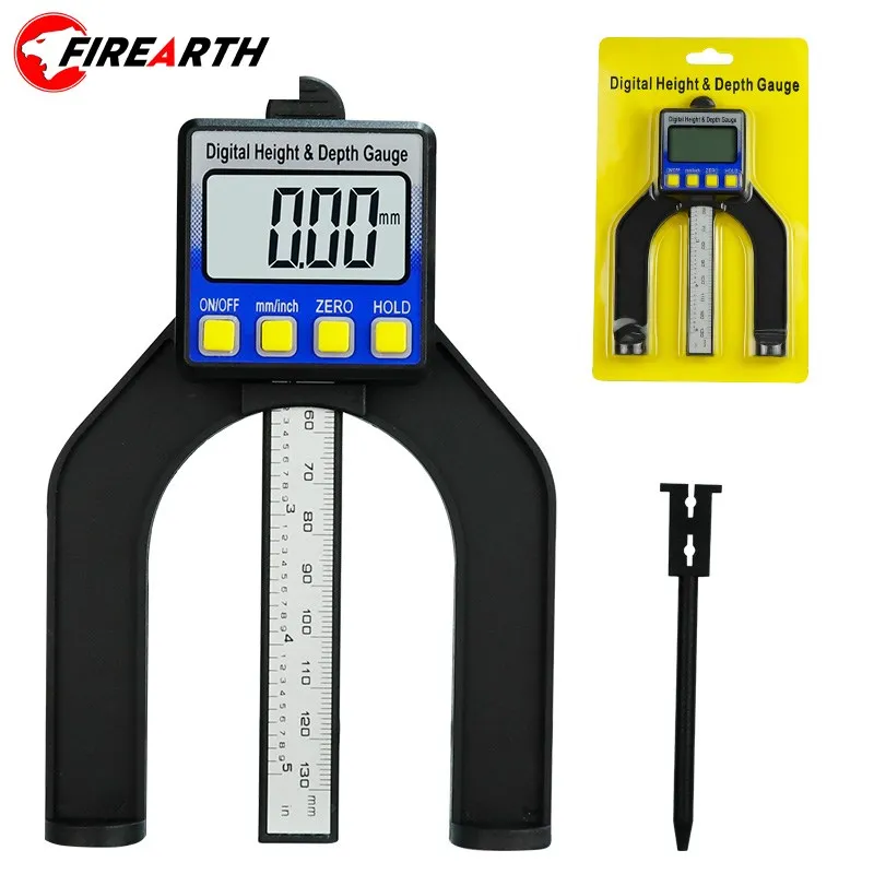 

Цифровой глубиномер 0-80 мм, измеритель высоты с магнитными ножками для фрезерных столов, инструменты для деревообработки