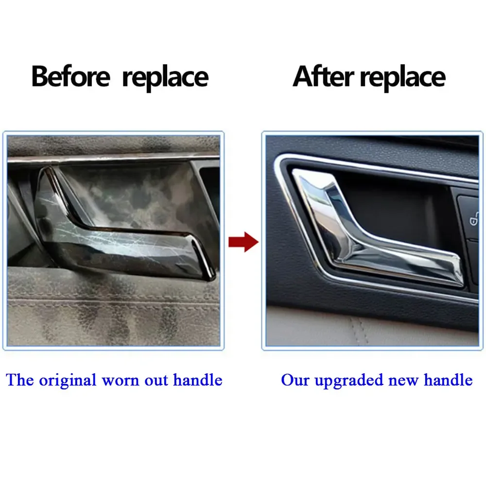 W204 X204 Хромированная дверная ручка серебристая левая и правая накладка на ручку