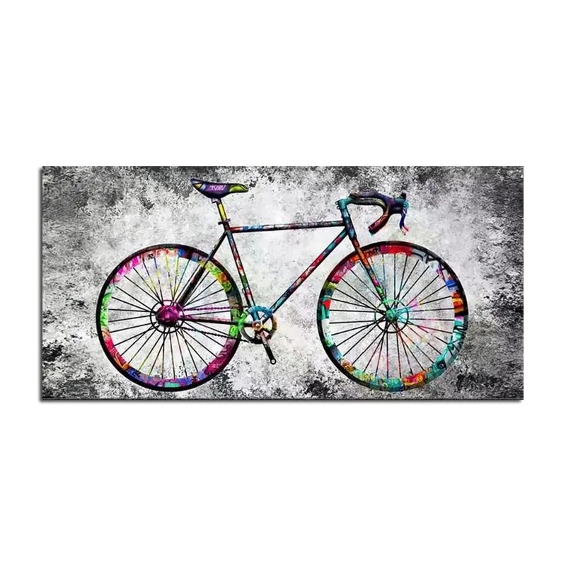 

Graffiti Street Art Bicycle Painting Canvas Posters Prints Watercolor Bike Wall Art Pictures for Living Room Home Decor Cuadros