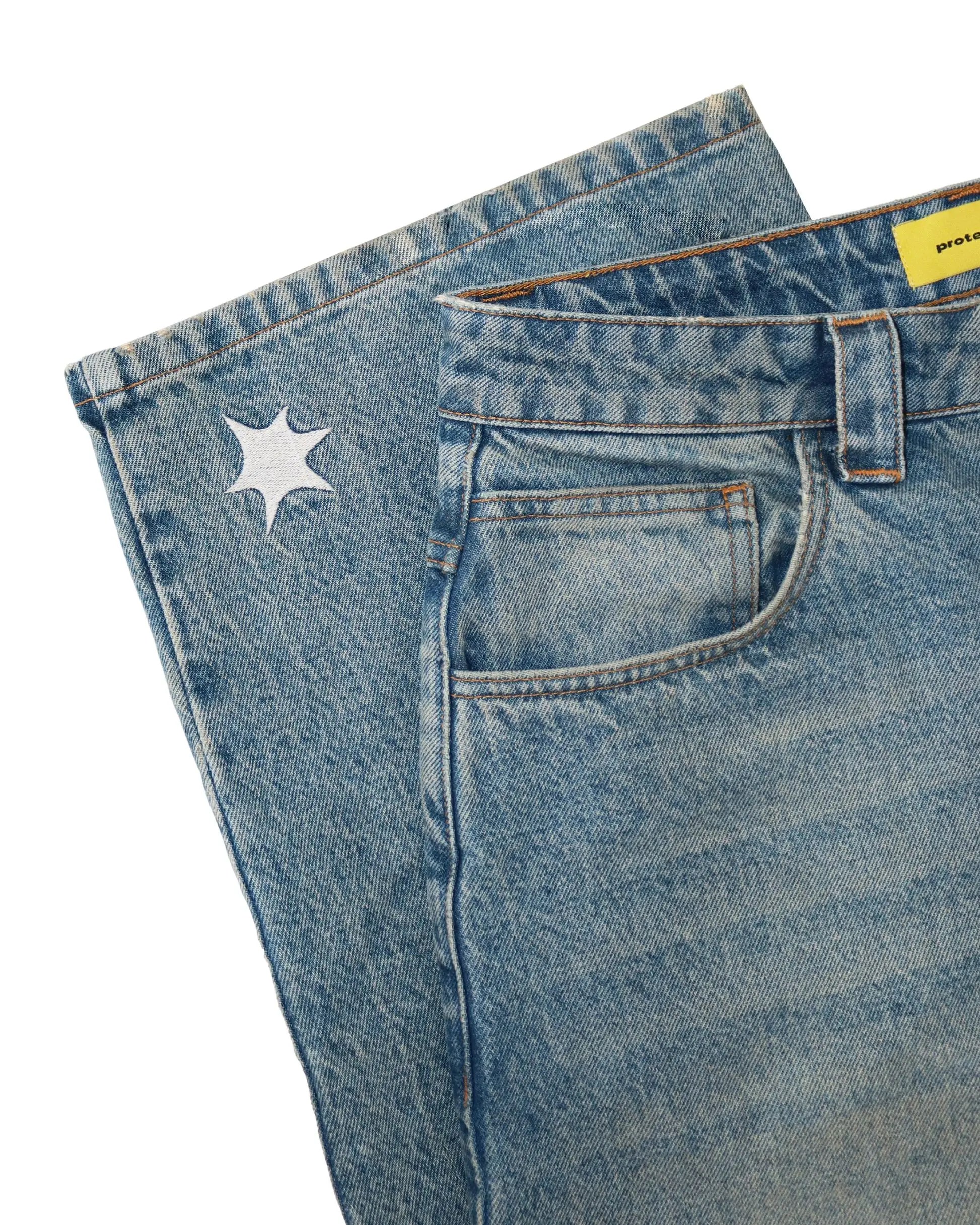 Джинсы женские прямые с низкой посадкой широкими штанинами в стиле Харадзюку