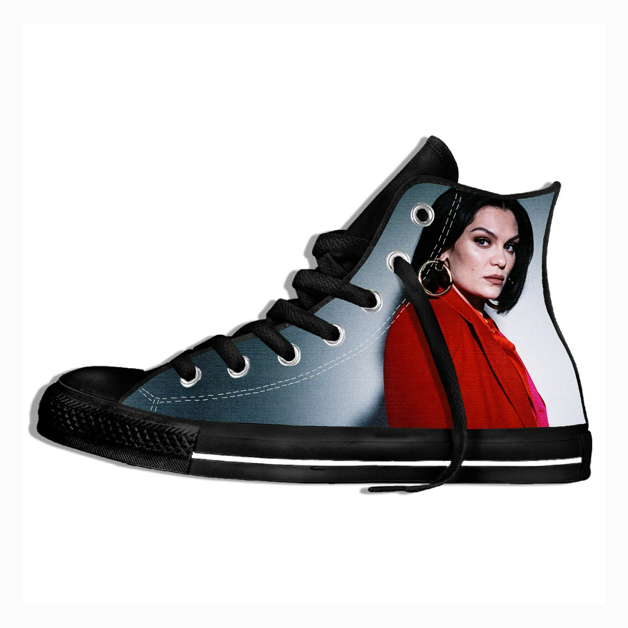

Jessie J Men Women Vulcanize Shoes Canvas Casual Vulcanize 2021 Summer High Top Walking Flats Running Sport Sneakers