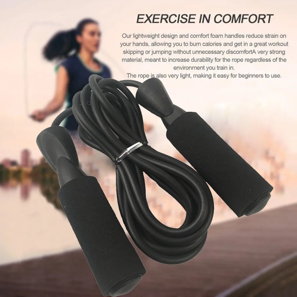

Sports Skipping Rope Cotton Sleeve Bearing Rubber Adjustable Length Axle Wheel Aerobics Skipping Exercise Fitness Equipments