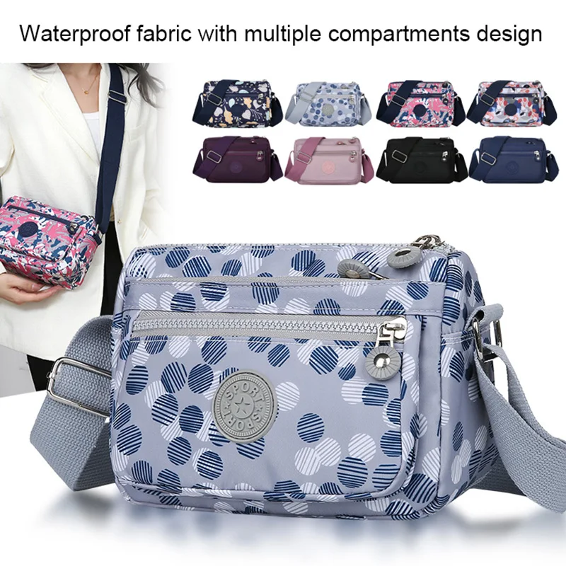Модная Нейлоновая Сумка Через Плечо Для Женщин С Несколькими Карманами